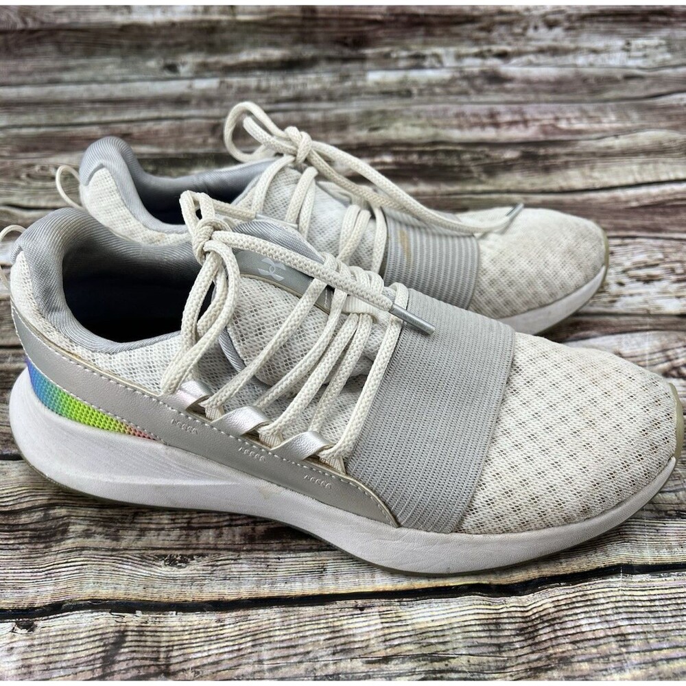Under Armour Women's Pink Grey Wide Band Breathe Women’s Size 10 W/Dr. Scholl's